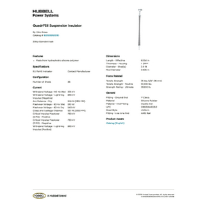 Quadri*Sil Suspension Insulator | S025051S2010 | Hubbell Power Systems