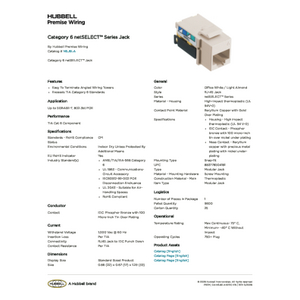 Category 6 netSELECT™ Series Jack | NSJ6LA | Hubbell Canada