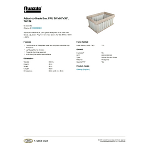 Adjust-to-Grade Box, FRP, 36