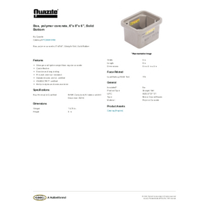 Box, polymer concrete, 6