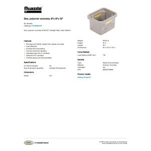 Box, polymer concrete, 8