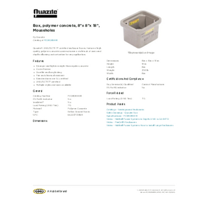 Box, polymer concrete, 8