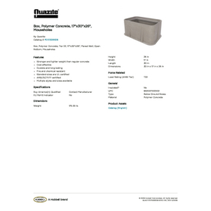 Box, Polymer Concrete, 17