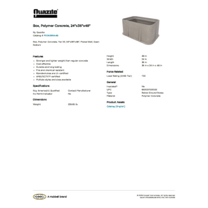 Box, Polymer Concrete, 24