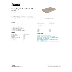 Cover, Polymer Concrete, Tier 15, 17