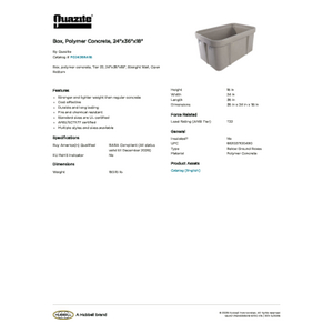 Box, Polymer Concrete, 24