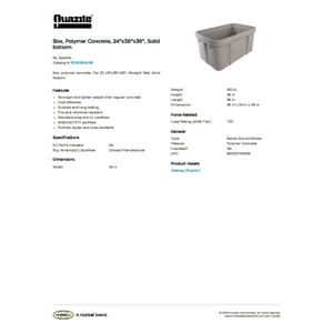 Box, Polymer Concrete, 24