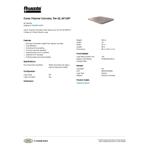 Cover, Polymer Concrete, Tier 22, 24
