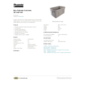 Box, Polymer Concrete, 30