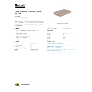 Cover, Polymer Concrete, Tier 8, 30