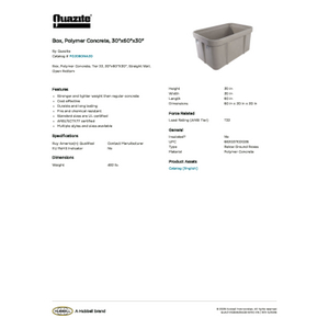 Box, Polymer Concrete, 30