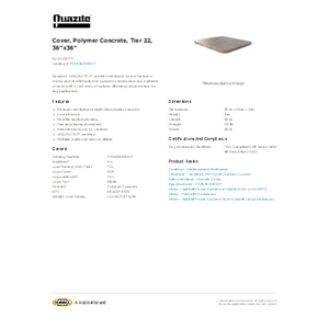 Cover, Polymer Concrete, Tier 22, 36