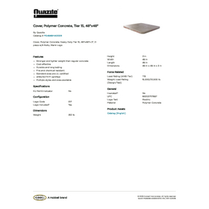 Cover, Polymer Concrete, Tier 15, 48