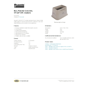 Box, Polymer Concrete, 13