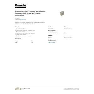 PG Series 17x30x12 assembly, Sheet Molded Compound (SMC) Cover and