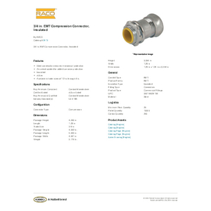 Conduit Fittings Hubbell-Raco 1483 Screw-in/Compression Coupling - 3/4 ...