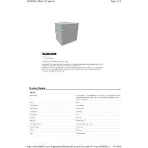 N1 Screw-Cover 8X8X6 Carbon Steel - Gray | SC080806 | Wiegmann