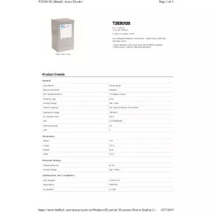 Acme Electric Distribution Transformer, 1 Phase, Angola