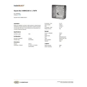 Square Box 4.688X2.125 In. 1, 721711 | 721711 | Hubbell Canada