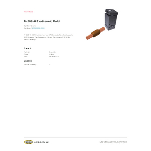 M-208-H Exothermic Mold | 60040208H000 | Burndy
