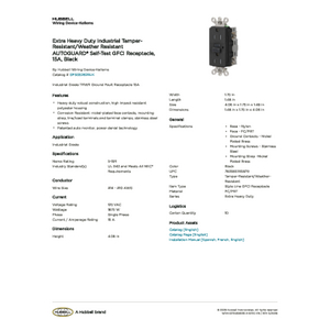 Extra Heavy Duty Industrial Tamper-Resistant/Weather Resistant