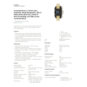 Locking Devices, Twist-Lock®, Industrial, Flush Receptacle