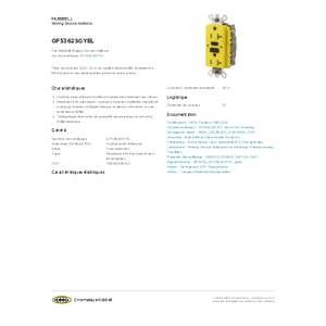 GF5362SGYEL | GF5362SGYEL | Hubbell Canada