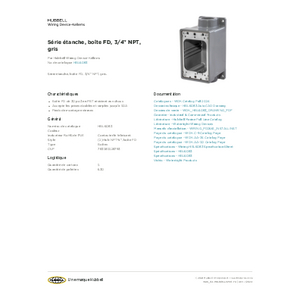 Watertight Series, FD Box, 3/4