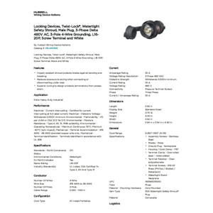Locking Devices, Twist-Lock®, Watertight Safety Shroud, Male Plug
