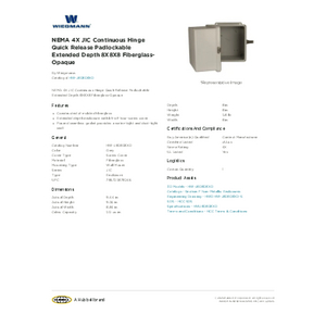 NEMA 4X JIC Continuous Hinge Quick Release Padlockable
