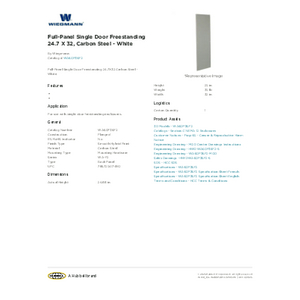 Full-Panel Single Door Freestanding 24.7 X 32, Carbon Steel