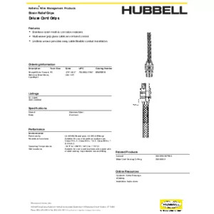 Hubbell Kellems Tin-Coated Bronze Cable Support Grip - Single Eye 0.75-0.99" Diameter 1020 Lbs Strength