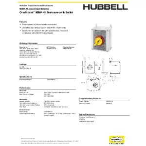 その他 HUBBELL HBL83001 Switches and Lighting Controls, Industrial Grade, Rotary