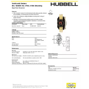 Buy Hubbell Wiring Systems HBL2510 Nylon Face Twist-Lock Receptacle, 20  Ampere, 3 Phase 120/208V, 4-Pole, 5-Wire Grounding, Black by Hubbell Wiring  Systems Online at desertcartKUWAIT