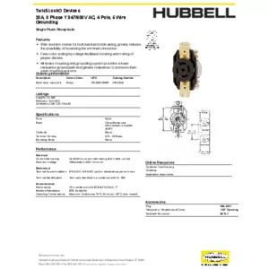 Locking Devices, Twist-Lock®, Industrial, Flush Receptacle