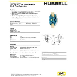 Locking Devices, Twist-Lock®, Industrial, Flush Receptacle Locking Devices, Twist-Lock®, Industrial, Flush Receptacle