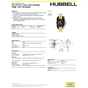 Locking Devices, Twist-Lock®, Industrial, Flush Receptacle Locking Devices, Twist-Lock®, Industrial, Flush Receptacle