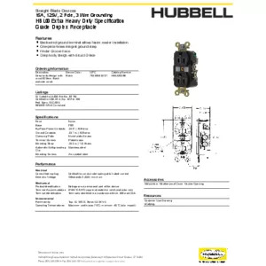 Straight Blade Devices, Receptacles, Duplex, Industrial