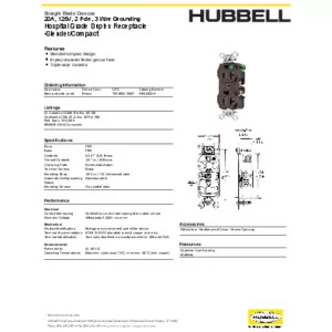 Straight Blade Devices, Receptacles, Duplex, Compact