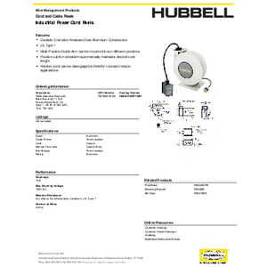 White Industrial Reel with Black Portable Outlet Box and (1
