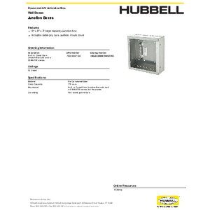 8 x 8 in. Grand Slam Junction Box with built in STAB-IT