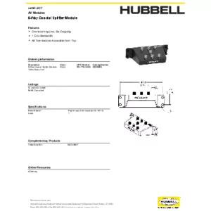 NetSelect, Module Assembly, 6-Coax, 1 GHz | NSOVM6 | Hubbell NetSelect, Module Assembly, 6-Coax, 1 GHz | NSOVM6 | Hubbell