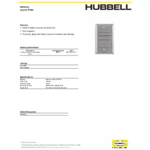 Wallplates and Boxes, Metallic Plates, 1- Gang, 1) Louvre