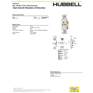 TradeSelect, Single Decorator Receptacle, Self Grounding