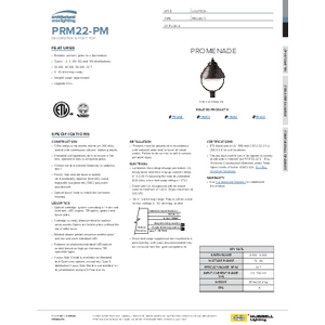 PRM22-PM Post Mount Spec Sheet