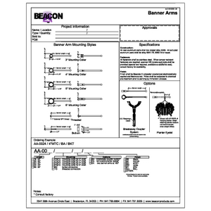 Banner Arms 395 Specification Sheet