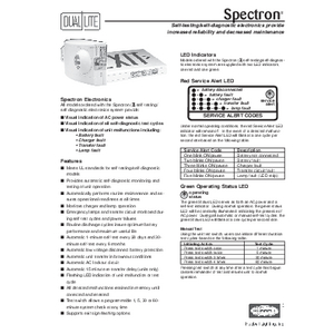 Spectron® self-test/self-diagnostic specification sheet